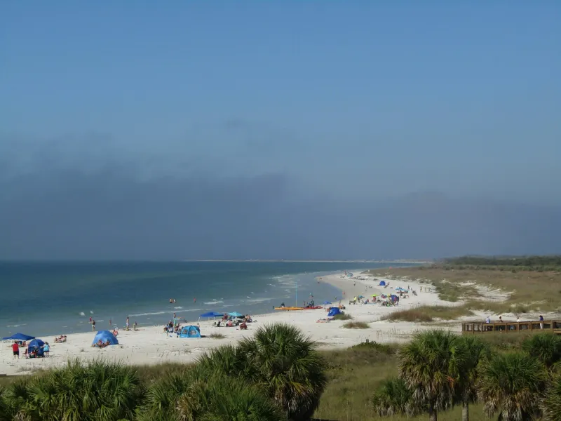 Sandy beach at Fort De Soto Park near St. Petersburg, Florida